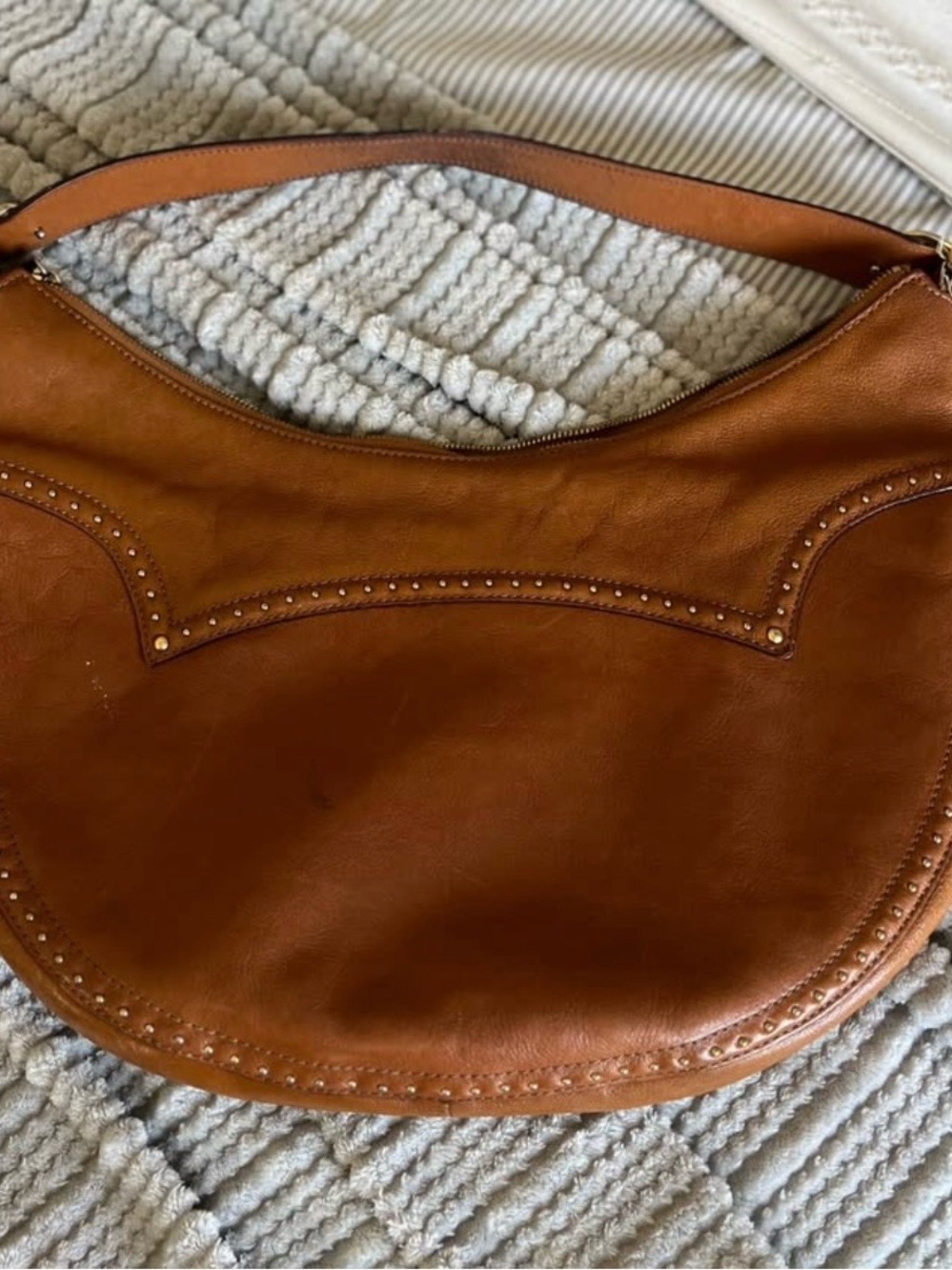 MICHAEL Michael Kors Cognac Leather Hobo Shoulder Bag
